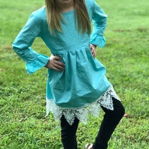 Aqua blue Girls top